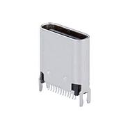 Same Sky (formerly CUI Devices) UJ32-C-V-G-FMT-2-P24 USB Type C Type C, 3.2, Vertical, Gold plated 3u, F Splint Mount, PCB 0.8mm ,24 pin, EMI