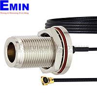 Fairview FMCA1015 N Female Bulkhead to HMCX32 1.2 Plug Cable 0.81mm Coax and RoHS Compliant