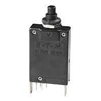 E-T-A Circuit Breakers 2-6400-iG2-P10-Si-0.3A Thermal Overcurrent Single pole thermal circuit breakers with push-to-reset, tease-free, trip-free, snap action mechanism (R type TO CBE to EN 60934). Featuring auxiliary contacts (1 x N/C; 1 x N/O) as standard. Options include an additional unprotected