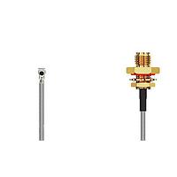 GCT (Global Connector Technology) CAB421RF-0150-A-1 RF Cable Assemblies I-Pex MHF 4L Lck RA Plug2RPSMA STRJck Rvrs plrty F Mt , 3GHz,150mm 1.37mmBlk