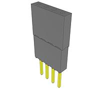Samtec ESQ-104-59-G-S Sockets Elevated Socket Strip, 0.100" Pitch