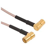 Amphenol RF 145104-01-12.00 RF Cable Assemblies SMB R/A Plug to R/A Plug RG316 12in