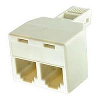 AIM-Cambridge / Cinch Connectivity Solutions 32-1014W Modular 4C Duplx Adptr  1M-2F  White  Bul
