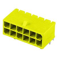 Molex 212528-0841 PCB Receptacle Micro-Fit+ Versa Color RA Header Thru Hole Dual Row 8 Ckts (Au) GloWire Ylw
