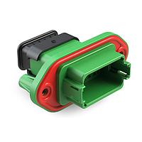 Amphenol SINE Systems AT04-12PC-PM15 Receptacle 12 Position Receptacle, Pin, Panel Mount, Key C, Self-Threading, Strain Relief