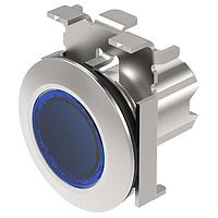 EAO 45-2234.4FJ0.000 Switch Actuators Illuminated pushbutton actuator blue transparent lens flush mounting maintain Front Metall