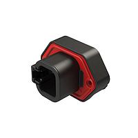 Amphenol SINE Systems ATP13-4P-BM01BLK 4-Way 4Pos 90deg PCB Flng Mnt Rcpt Gold pins