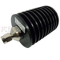 Fairview SA4S252-06 6 dB Fixed Attenuator SMA Male To SMA Female Up To 4 GHz Rated To 25 Watts With Black Aluminum Heatsink Body