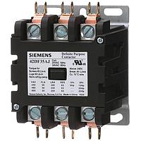 SIEMENS 42DF35AL Electromechanical Contactors Contactor, 42DP,50A,3P,Open,277V