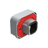 Amphenol SINE Systems ATM15-4P-BM02 4-Way Str Flng Mnt PCB Rcp 4POS Gry Gld Cont