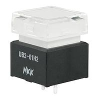 NKK Switches UB201KW036F-3JB Indicator PC TERM GREEN LED FLAT CLEAR/WHITE CAP