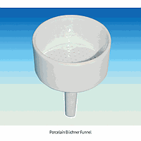DaiHan SC.BF125 Funnel, Buchner, Porce, 700㎖ , Plate/Stem Φ130/20㎜, Total/Stem h202/93㎜ , for Filter-Φ125㎜