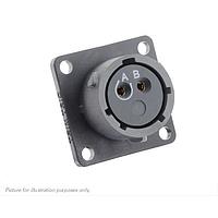 Eaton Souriau-Sunbank UTSX012D2S Receptacles Square flange receptacle, without backshell, with 2 female PCB contacts, IP68/69K in unmated conditions