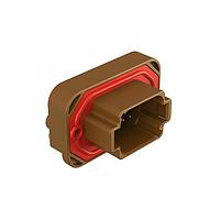 Amphenol SINE Systems AT13-08PD-BM03 Connectors RA Flng Mnt PCB Rcpt 8POS Brw Tin Cont D