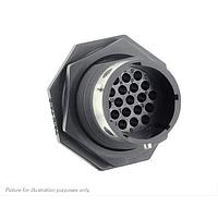 Eaton Souriau-Sunbank UTGX71419PW Receptacles Jam nut receptacle, without backshell, for 19 male contacts,  IP68/69K, keying W