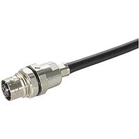 HARTING 21038812427 Headers & Wire Housings M12 D-code 4pin female shielded, panel feed through, crimp, slim design, cable entry requires crimp flange set