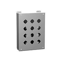 Hammond Manufacturing 1435C 3 Button Pushbutton Encl - 3 PB x 30.5mm - 8.00 x 3.25 x 2.75" - Steel/Gray