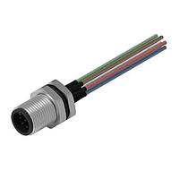 Wurth Elektronik 643452100308 Plugs WRCIRC M12  Screw  Coding A  Panel + Wires Panel + Wires Metal with Front Panel Nut M12  Male connector, polarity 8