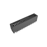 Amphenol FCI HFW17S-4STZE1HLF FFC & FPC Connectors 1.00mm Flex Connector, HFW Straight series, 17 Position, Top Entry Surface Mount, Tin plating, Non-ZIF, Halogen-free .