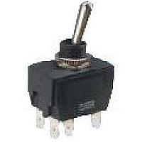 Shin Chin R13-448Q1-01AY(VDC) Toggle Switches 20A/12VDC 4P DPST/(OFF)-ON/Metal Lever 0.25"SQ/IP56