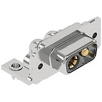 HARTING 09691009085 Mixed Contact D-Sub Connectors D-Sub 2W2C female angled, 20Amps, PLS4, board locks, 4-40 threading