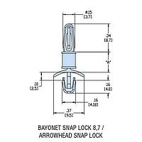 Heyco 10164F PCB Support HLSP9-06 V-0 NATURAL