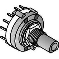 Alpha (Taiwan) SR2613F-0104-18F5B-D8-N Rotary Switches 1 POLE 4 POS D SHAFT