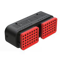 Amphenol SINE Systems ARC16-70SB-P013 Plug 70 Position Plug, Socket, Contact Size Size 16, Jackscrew, Bonded Front Seal, Keyed B, Standard Diameter Rear Seal (Red), Black Body, Dustcap Included