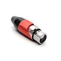 Amphenol Audio AX5F2M Cable Connectors 5P SOCKET F PLUG RED MARK SLEEVE