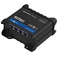 Teltonika RUT951000200 Routers 4G/3G/2G/LTE CAT4, Cellular Router, Dual SIM, WiFi 2.4 Ghz, 4 x Ethernet, 2 x I/O. Regions: Europe, the Middle East, Africa, Korea, Thailand. UK power supply unit.