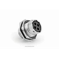 Amphenol SINE Systems RT07144SNH03 Connectors Receptacle, Jam Nut, 4 Position, Female, Shell Size 14, with Silicone Seal