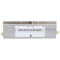 Fairview SPA-035-43-20-SMA 47 dB Gain High Power High Gain Amplifier at 20 Watt P1dB Operating From 3.1 GHz to 3.5 GHz with SMA