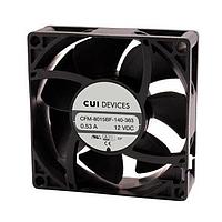 Same Sky (formerly CUI Devices) CFM-8020BF-135-346-20 DC Fans dc axial fan, 80 mm square, 20 mm, 12 Vdc, ball, 3500 RPM, 34.33 CFM, TS