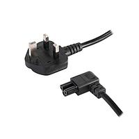 Same Sky (formerly CUI Devices) AC-2-C5-R-L-W UK AC Power Cord AC Cord UK, C5 for C6 inlet RA, HO3VVH2-F 0.75MM/2, 3M, White