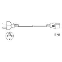 Qualtek Electronics 364019-01 AC Power Cord 10A C13 (3M) EUROPE BLACK
