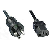 Qualtek Electronics 233058-01 AC Power Hospital Grade Cord 10' BLACK/BLACK PLUG 3 X 16 AWG HOSP