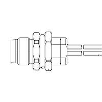 Same Sky (formerly CUI Devices) CDM808-06A-MW-R805-050-67 Straight 6 Pins Panel Mount Wire Rear M8 x 0.5 ACoding Screw Copper Alloy IP67