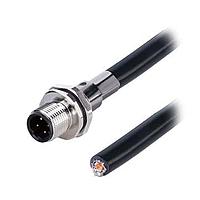 Same Sky (formerly CUI Devices) CDM1250-04D-MW-R16-200-67 Sensor Cables / Actuator Cables Solder Type,Rear Fasten M16*1.5,D-Code 4PIN ,Screw Copper alloy,PVC 2.0M