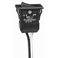 NKK Switches WR11AL/CUL Rocker Switches SPST SPDT ON NON OFF BLACK WIRE LEAD