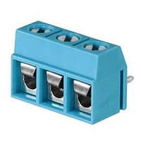 Same Sky (formerly CUI Devices) TB002V-500-22BE Fixed Terminal Blocks Terminal block, screw type, 5.00 , vertical, 22 poles, CUI Blue, slotted screw, PCB mount