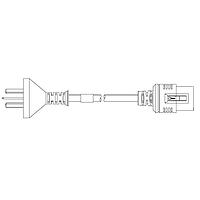 Volex VL-2636-33-200 AC Power Hospital Grade Cord 16A/250V CHINEZ HOSP 6FT 4IN (1.9m) BLACK