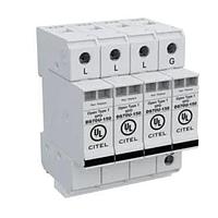 CITEL DS74US-120Y Industrial Surge Protectors Din Rail AC  Surge Protective Device, 75kA max, 208/120V , 3-Phase,4P
