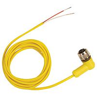 OMEGA M12CM-EXTT-T-RM-OSTW-F-1.5 M12 Cable, 2 wire, Vibe Resistant, Thermocouple Compensated (Standard Female Thermocouple Connector, M12 right angled 4 pin Male, Thermocouple Type T, Thermocouple Type T, PFA)
