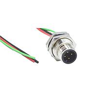 NorComp MPM12A04I12AR02 Sensor Cables / Actuator Cables M12 4P ML BRSS/NKL REAR PG9 12 PIGTAIL