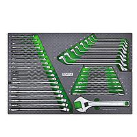 TOPTUL GED3649 Combination, Double Open End & Double Ring Wrench Set (36 pcs)