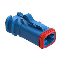 Amphenol SINE Systems AT06-4S-OMBLU Connectors 4 Pin Overmold Plug Socket, BLUE