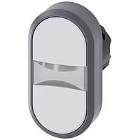 SIEMENS A6X30138608 Flat Button ILLUMINATED TWIN PUSHBUTTON. WHITE.WHITE