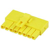 Molex 215759-1048 Receptacle Housing Micro-Fit+ Versa Color Rec Housing Single Row 8 Ckts GloWire Ylw
