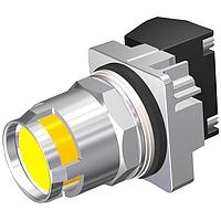 SIEMENS 52PM8G4J Pushbutton PB,CHROME,MOM, CAP YELLOW,GAURD,2POS,1NC