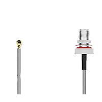 GCT (Global Connector Technology) CAB576RF-0200-A-1-E RF Cable Assemblies I-Pex MHF I2RPSMA STRJck R Mt stnlss IP68/69 EPDM ORing 6GHz 200mm 1.13mm Cbl